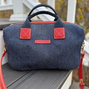Dooney & Bourke Vintage 2000 Denim Soft Satchel in excellent condition.
